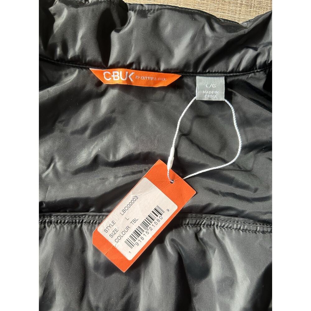 Cutter & Buck CBUK Womens Puffer Vest L Blue Black Quilted Full Zip Outdoor NWT - Picture 7 of 12